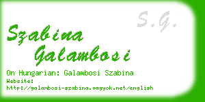 szabina galambosi business card